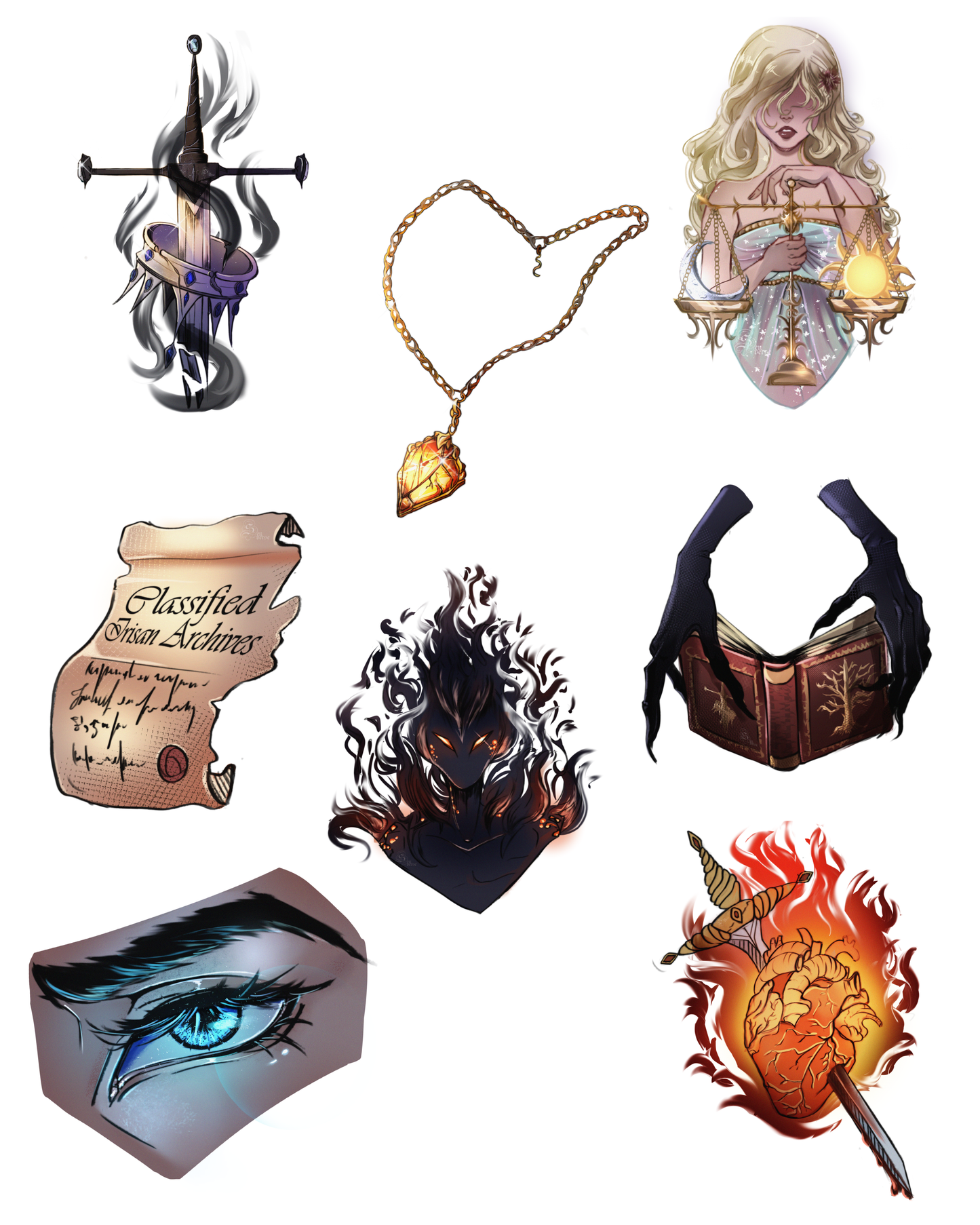 A Liar's Twisted Tongue – 8-Piece Sticker Pack